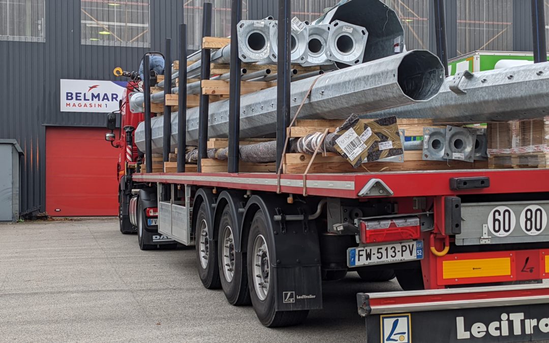 Shipping of 10m lighting poles to Gabon